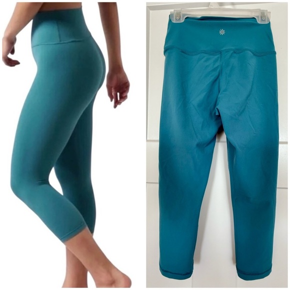 Athleta Transcend High Rise Capri - Teal (Size XS) - Picture 2 of 6